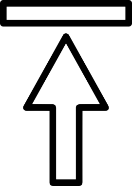 Siyah ve Beyaz Logo Simgesi PNG Biçimini Yükle. Web Sitesi Düğmesi, Mobil Uygulama Arayüzü, Dosya Aktarımı, Belge Paylaşımı, Bulut Depolama ve Veri Yedekleme için Minimalist Düz Tasarımlı Tek Renkli Ok Gönderme İşareti Grafiksel Elemanı