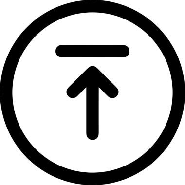Siyah ve Beyaz Logo Simgesi PNG Biçimini Yükle. Web Sitesi Düğmesi, Mobil Uygulama Arayüzü, Dosya Aktarımı, Belge Paylaşımı, Bulut Depolama ve Veri Yedekleme için Minimalist Düz Tasarımlı Tek Renkli Ok Gönderme İşareti Grafiksel Elemanı