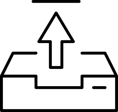 Siyah ve Beyaz Logo Simgesi PNG Biçimini Yükle. Web Sitesi Düğmesi, Mobil Uygulama Arayüzü, Dosya Aktarımı, Belge Paylaşımı, Bulut Depolama ve Veri Yedekleme için Minimalist Düz Tasarımlı Tek Renkli Ok Gönderme İşareti Grafiksel Elemanı