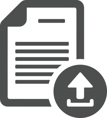 Siyah ve Beyaz Logo Simgesi PNG Biçimini Yükle. Web Sitesi Düğmesi, Mobil Uygulama Arayüzü, Dosya Aktarımı, Belge Paylaşımı, Bulut Depolama ve Veri Yedekleme için Minimalist Düz Tasarımlı Tek Renkli Ok Gönderme İşareti Grafiksel Elemanı