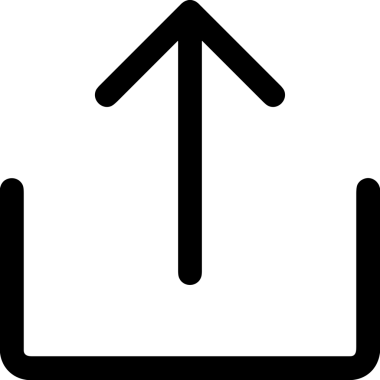 Siyah ve Beyaz Logo Simgesi PNG Biçimini Yükle. Web Sitesi Düğmesi, Mobil Uygulama Arayüzü, Dosya Aktarımı, Belge Paylaşımı, Bulut Depolama ve Veri Yedekleme için Minimalist Düz Tasarımlı Tek Renkli Ok Gönderme İşareti Grafiksel Elemanı