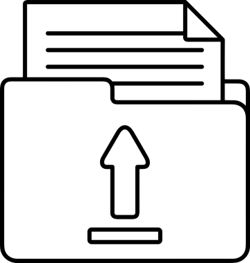 Siyah ve Beyaz Logo Simgesi PNG Biçimini Yükle. Web Sitesi Düğmesi, Mobil Uygulama Arayüzü, Dosya Aktarımı, Belge Paylaşımı, Bulut Depolama ve Veri Yedekleme için Minimalist Düz Tasarımlı Tek Renkli Ok Gönderme İşareti Grafiksel Elemanı