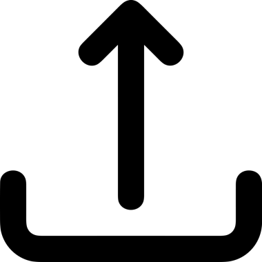 Siyah ve Beyaz Logo Simgesi PNG Biçimini Yükle. Web Sitesi Düğmesi, Mobil Uygulama Arayüzü, Dosya Aktarımı, Belge Paylaşımı, Bulut Depolama ve Veri Yedekleme için Minimalist Düz Tasarımlı Tek Renkli Ok Gönderme İşareti Grafiksel Elemanı