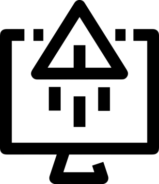 Siyah ve Beyaz Logo Simgesi PNG Biçimini Yükle. Web Sitesi Düğmesi, Mobil Uygulama Arayüzü, Dosya Aktarımı, Belge Paylaşımı, Bulut Depolama ve Veri Yedekleme için Minimalist Düz Tasarımlı Tek Renkli Ok Gönderme İşareti Grafiksel Elemanı