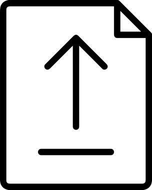 Siyah ve Beyaz Logo Simgesi PNG Biçimini Yükle. Web Sitesi Düğmesi, Mobil Uygulama Arayüzü, Dosya Aktarımı, Belge Paylaşımı, Bulut Depolama ve Veri Yedekleme için Minimalist Düz Tasarımlı Tek Renkli Ok Gönderme İşareti Grafiksel Elemanı