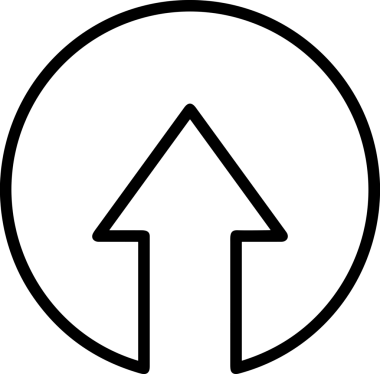 Siyah ve Beyaz Logo Simgesi PNG Biçimini Yükle. Web Sitesi Düğmesi, Mobil Uygulama Arayüzü, Dosya Aktarımı, Belge Paylaşımı, Bulut Depolama ve Veri Yedekleme için Minimalist Düz Tasarımlı Tek Renkli Ok Gönderme İşareti Grafiksel Elemanı