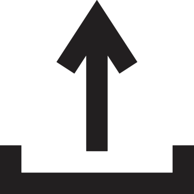 Siyah ve Beyaz Logo Simgesi PNG Biçimini Yükle. Web Sitesi Düğmesi, Mobil Uygulama Arayüzü, Dosya Aktarımı, Belge Paylaşımı, Bulut Depolama ve Veri Yedekleme için Minimalist Düz Tasarımlı Tek Renkli Ok Gönderme İşareti Grafiksel Elemanı