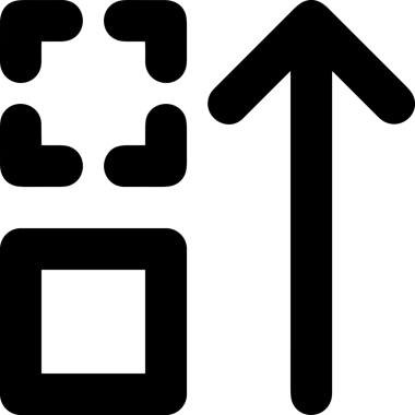 Siyah ve Beyaz Logo Simgesi PNG Biçimini Yükle. Web Sitesi Düğmesi, Mobil Uygulama Arayüzü, Dosya Aktarımı, Belge Paylaşımı, Bulut Depolama ve Veri Yedekleme için Minimalist Düz Tasarımlı Tek Renkli Ok Gönderme İşareti Grafiksel Elemanı