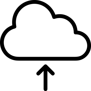 Siyah ve Beyaz Logo Simgesi PNG Biçimini Yükle. Web Sitesi Düğmesi, Mobil Uygulama Arayüzü, Dosya Aktarımı, Belge Paylaşımı, Bulut Depolama ve Veri Yedekleme için Minimalist Düz Tasarımlı Tek Renkli Ok Gönderme İşareti Grafiksel Elemanı
