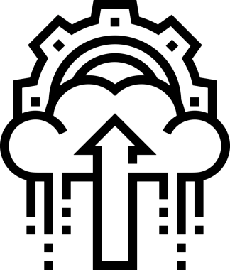 Siyah ve Beyaz Logo Simgesi PNG Biçimini Yükle. Web Sitesi Düğmesi, Mobil Uygulama Arayüzü, Dosya Aktarımı, Belge Paylaşımı, Bulut Depolama ve Veri Yedekleme için Minimalist Düz Tasarımlı Tek Renkli Ok Gönderme İşareti Grafiksel Elemanı