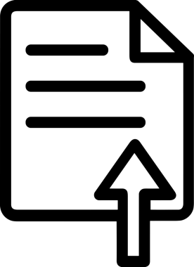 Siyah ve Beyaz Logo Simgesi PNG Biçimini Yükle. Web Sitesi Düğmesi, Mobil Uygulama Arayüzü, Dosya Aktarımı, Belge Paylaşımı, Bulut Depolama ve Veri Yedekleme için Minimalist Düz Tasarımlı Tek Renkli Ok Gönderme İşareti Grafiksel Elemanı