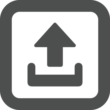 Siyah ve Beyaz Logo Simgesi PNG Biçimini Yükle. Web Sitesi Düğmesi, Mobil Uygulama Arayüzü, Dosya Aktarımı, Belge Paylaşımı, Bulut Depolama ve Veri Yedekleme için Minimalist Düz Tasarımlı Tek Renkli Ok Gönderme İşareti Grafiksel Elemanı