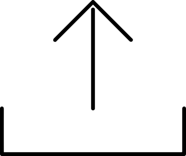 Siyah ve Beyaz Logo Simgesi PNG Biçimini Yükle. Web Sitesi Düğmesi, Mobil Uygulama Arayüzü, Dosya Aktarımı, Belge Paylaşımı, Bulut Depolama ve Veri Yedekleme için Minimalist Düz Tasarımlı Tek Renkli Ok Gönderme İşareti Grafiksel Elemanı