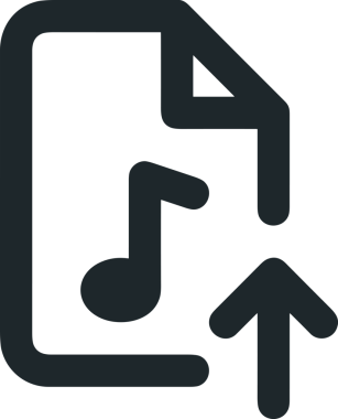 Siyah ve Beyaz Logo Simgesi PNG Biçimini Yükle. Web Sitesi Düğmesi, Mobil Uygulama Arayüzü, Dosya Aktarımı, Belge Paylaşımı, Bulut Depolama ve Veri Yedekleme için Minimalist Düz Tasarımlı Tek Renkli Ok Gönderme İşareti Grafiksel Elemanı