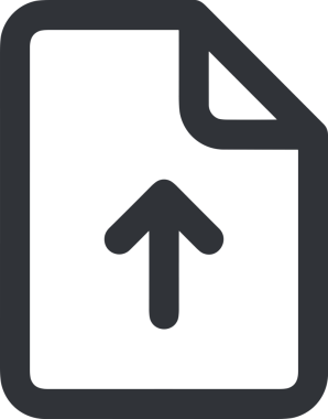 Siyah ve Beyaz Logo Simgesi PNG Biçimini Yükle. Web Sitesi Düğmesi, Mobil Uygulama Arayüzü, Dosya Aktarımı, Belge Paylaşımı, Bulut Depolama ve Veri Yedekleme için Minimalist Düz Tasarımlı Tek Renkli Ok Gönderme İşareti Grafiksel Elemanı