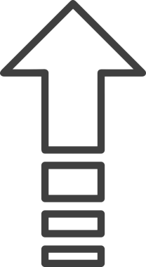 Siyah ve Beyaz Logo Simgesi PNG Biçimini Yükle. Web Sitesi Düğmesi, Mobil Uygulama Arayüzü, Dosya Aktarımı, Belge Paylaşımı, Bulut Depolama ve Veri Yedekleme için Minimalist Düz Tasarımlı Tek Renkli Ok Gönderme İşareti Grafiksel Elemanı