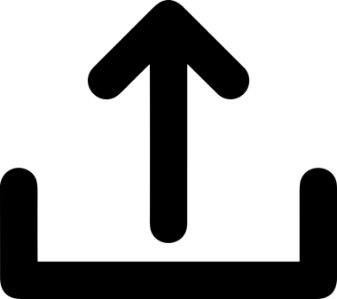 Siyah ve Beyaz Logo Simgesi PNG Biçimini Yükle. Web Sitesi Düğmesi, Mobil Uygulama Arayüzü, Dosya Aktarımı, Belge Paylaşımı, Bulut Depolama ve Veri Yedekleme için Minimalist Düz Tasarımlı Tek Renkli Ok Gönderme İşareti Grafiksel Elemanı