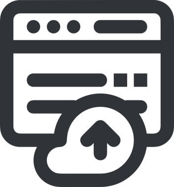 Siyah ve Beyaz Logo Simgesi PNG Biçimini Yükle. Web Sitesi Düğmesi, Mobil Uygulama Arayüzü, Dosya Aktarımı, Belge Paylaşımı, Bulut Depolama ve Veri Yedekleme için Minimalist Düz Tasarımlı Tek Renkli Ok Gönderme İşareti Grafiksel Elemanı