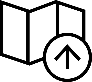 Siyah ve Beyaz Logo Simgesi PNG Biçimini Yükle. Web Sitesi Düğmesi, Mobil Uygulama Arayüzü, Dosya Aktarımı, Belge Paylaşımı, Bulut Depolama ve Veri Yedekleme için Minimalist Düz Tasarımlı Tek Renkli Ok Gönderme İşareti Grafiksel Elemanı