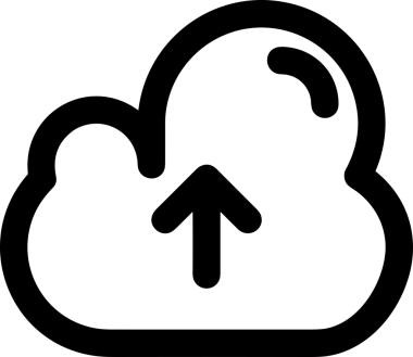 Siyah ve Beyaz Logo Simgesi PNG Biçimini Yükle. Web Sitesi Düğmesi, Mobil Uygulama Arayüzü, Dosya Aktarımı, Belge Paylaşımı, Bulut Depolama ve Veri Yedekleme için Minimalist Düz Tasarımlı Tek Renkli Ok Gönderme İşareti Grafiksel Elemanı