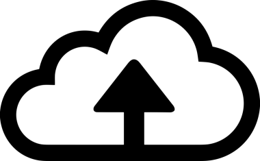 Siyah ve Beyaz Logo Simgesi PNG Biçimini Yükle. Web Sitesi Düğmesi, Mobil Uygulama Arayüzü, Dosya Aktarımı, Belge Paylaşımı, Bulut Depolama ve Veri Yedekleme için Minimalist Düz Tasarımlı Tek Renkli Ok Gönderme İşareti Grafiksel Elemanı