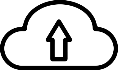 Siyah ve Beyaz Logo Simgesi PNG Biçimini Yükle. Web Sitesi Düğmesi, Mobil Uygulama Arayüzü, Dosya Aktarımı, Belge Paylaşımı, Bulut Depolama ve Veri Yedekleme için Minimalist Düz Tasarımlı Tek Renkli Ok Gönderme İşareti Grafiksel Elemanı