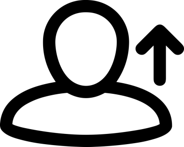 Siyah ve Beyaz Logo Simgesi PNG Biçimini Yükle. Web Sitesi Düğmesi, Mobil Uygulama Arayüzü, Dosya Aktarımı, Belge Paylaşımı, Bulut Depolama ve Veri Yedekleme için Minimalist Düz Tasarımlı Tek Renkli Ok Gönderme İşareti Grafiksel Elemanı