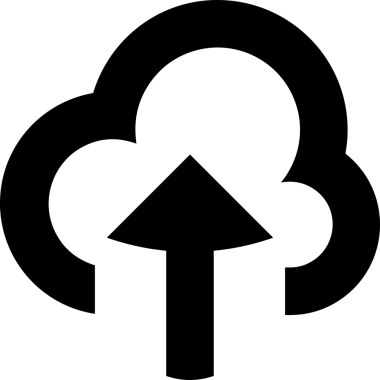 Siyah ve Beyaz Logo Simgesi PNG Biçimini Yükle. Web Sitesi Düğmesi, Mobil Uygulama Arayüzü, Dosya Aktarımı, Belge Paylaşımı, Bulut Depolama ve Veri Yedekleme için Minimalist Düz Tasarımlı Tek Renkli Ok Gönderme İşareti Grafiksel Elemanı