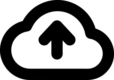 Siyah ve Beyaz Logo Simgesi PNG Biçimini Yükle. Web Sitesi Düğmesi, Mobil Uygulama Arayüzü, Dosya Aktarımı, Belge Paylaşımı, Bulut Depolama ve Veri Yedekleme için Minimalist Düz Tasarımlı Tek Renkli Ok Gönderme İşareti Grafiksel Elemanı