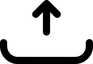 Siyah ve Beyaz Logo Simgesi PNG Biçimini Yükle. Web Sitesi Düğmesi, Mobil Uygulama Arayüzü, Dosya Aktarımı, Belge Paylaşımı, Bulut Depolama ve Veri Yedekleme için Minimalist Düz Tasarımlı Tek Renkli Ok Gönderme İşareti Grafiksel Elemanı