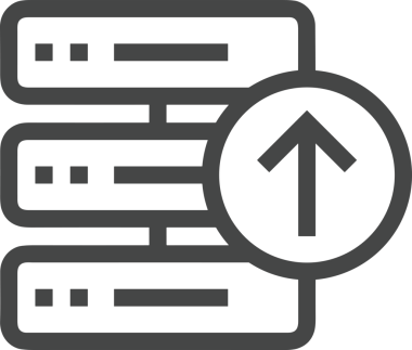 Siyah ve Beyaz Logo Simgesi PNG Biçimini Yükle. Web Sitesi Düğmesi, Mobil Uygulama Arayüzü, Dosya Aktarımı, Belge Paylaşımı, Bulut Depolama ve Veri Yedekleme için Minimalist Düz Tasarımlı Tek Renkli Ok Gönderme İşareti Grafiksel Elemanı