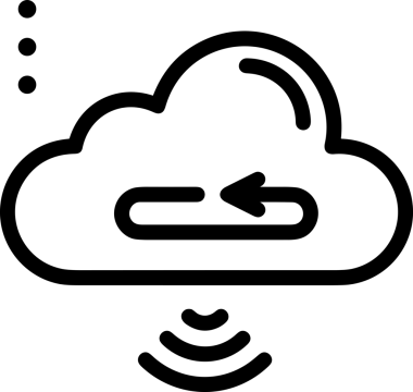 Siyah ve Beyaz Logo Simgesi PNG Biçimini Yükle. Web Sitesi Düğmesi, Mobil Uygulama Arayüzü, Dosya Aktarımı, Belge Paylaşımı, Bulut Depolama ve Veri Yedekleme için Minimalist Düz Tasarımlı Tek Renkli Ok Gönderme İşareti Grafiksel Elemanı