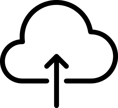 Siyah ve Beyaz Logo Simgesi PNG Biçimini Yükle. Web Sitesi Düğmesi, Mobil Uygulama Arayüzü, Dosya Aktarımı, Belge Paylaşımı, Bulut Depolama ve Veri Yedekleme için Minimalist Düz Tasarımlı Tek Renkli Ok Gönderme İşareti Grafiksel Elemanı