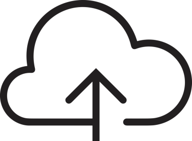 Siyah ve Beyaz Logo Simgesi PNG Biçimini Yükle. Web Sitesi Düğmesi, Mobil Uygulama Arayüzü, Dosya Aktarımı, Belge Paylaşımı, Bulut Depolama ve Veri Yedekleme için Minimalist Düz Tasarımlı Tek Renkli Ok Gönderme İşareti Grafiksel Elemanı