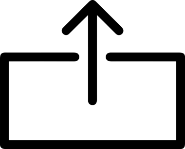 Siyah ve Beyaz Logo Simgesi PNG Biçimini Yükle. Web Sitesi Düğmesi, Mobil Uygulama Arayüzü, Dosya Aktarımı, Belge Paylaşımı, Bulut Depolama ve Veri Yedekleme için Minimalist Düz Tasarımlı Tek Renkli Ok Gönderme İşareti Grafiksel Elemanı
