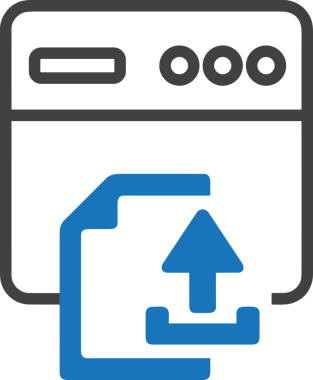 Siyah ve Beyaz Logo Simgesi PNG Biçimini Yükle. Web Sitesi Düğmesi, Mobil Uygulama Arayüzü, Dosya Aktarımı, Belge Paylaşımı, Bulut Depolama ve Veri Yedekleme için Minimalist Düz Tasarımlı Tek Renkli Ok Gönderme İşareti Grafiksel Elemanı