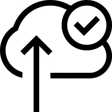 Siyah ve Beyaz Logo Simgesi PNG Biçimini Yükle. Web Sitesi Düğmesi, Mobil Uygulama Arayüzü, Dosya Aktarımı, Belge Paylaşımı, Bulut Depolama ve Veri Yedekleme için Minimalist Düz Tasarımlı Tek Renkli Ok Gönderme İşareti Grafiksel Elemanı