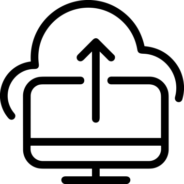 Siyah ve Beyaz Logo Simgesi PNG Biçimini Yükle. Web Sitesi Düğmesi, Mobil Uygulama Arayüzü, Dosya Aktarımı, Belge Paylaşımı, Bulut Depolama ve Veri Yedekleme için Minimalist Düz Tasarımlı Tek Renkli Ok Gönderme İşareti Grafiksel Elemanı