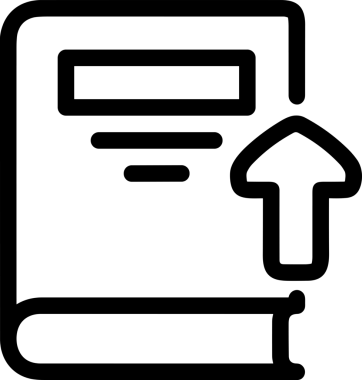 Siyah ve Beyaz Logo Simgesi PNG Biçimini Yükle. Web Sitesi Düğmesi, Mobil Uygulama Arayüzü, Dosya Aktarımı, Belge Paylaşımı, Bulut Depolama ve Veri Yedekleme için Minimalist Düz Tasarımlı Tek Renkli Ok Gönderme İşareti Grafiksel Elemanı