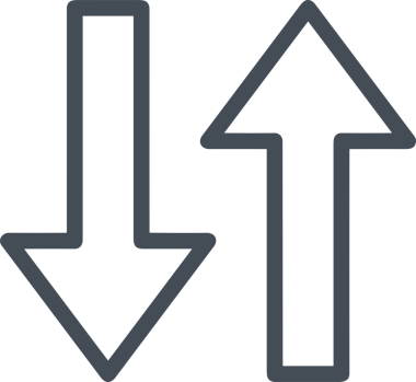 Siyah ve Beyaz Logo Simgesi PNG Biçimini Yükle. Web Sitesi Düğmesi, Mobil Uygulama Arayüzü, Dosya Aktarımı, Belge Paylaşımı, Bulut Depolama ve Veri Yedekleme için Minimalist Düz Tasarımlı Tek Renkli Ok Gönderme İşareti Grafiksel Elemanı