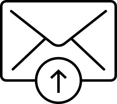 Siyah ve Beyaz Logo Simgesi PNG Biçimini Yükle. Web Sitesi Düğmesi, Mobil Uygulama Arayüzü, Dosya Aktarımı, Belge Paylaşımı, Bulut Depolama ve Veri Yedekleme için Minimalist Düz Tasarımlı Tek Renkli Ok Gönderme İşareti Grafiksel Elemanı
