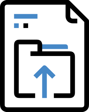 Siyah ve Beyaz Logo Simgesi PNG Biçimini Yükle. Web Sitesi Düğmesi, Mobil Uygulama Arayüzü, Dosya Aktarımı, Belge Paylaşımı, Bulut Depolama ve Veri Yedekleme için Minimalist Düz Tasarımlı Tek Renkli Ok Gönderme İşareti Grafiksel Elemanı