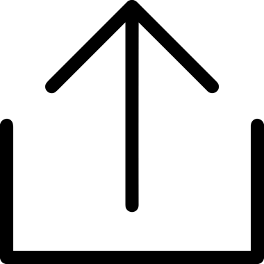 Siyah ve Beyaz Logo Simgesi PNG Biçimini Yükle. Web Sitesi Düğmesi, Mobil Uygulama Arayüzü, Dosya Aktarımı, Belge Paylaşımı, Bulut Depolama ve Veri Yedekleme için Minimalist Düz Tasarımlı Tek Renkli Ok Gönderme İşareti Grafiksel Elemanı