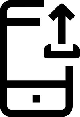 Siyah ve Beyaz Logo Simgesi PNG Biçimini Yükle. Web Sitesi Düğmesi, Mobil Uygulama Arayüzü, Dosya Aktarımı, Belge Paylaşımı, Bulut Depolama ve Veri Yedekleme için Minimalist Düz Tasarımlı Tek Renkli Ok Gönderme İşareti Grafiksel Elemanı