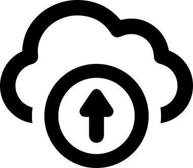 Siyah ve Beyaz Logo Simgesi PNG Biçimini Yükle. Web Sitesi Düğmesi, Mobil Uygulama Arayüzü, Dosya Aktarımı, Belge Paylaşımı, Bulut Depolama ve Veri Yedekleme için Minimalist Düz Tasarımlı Tek Renkli Ok Gönderme İşareti Grafiksel Elemanı