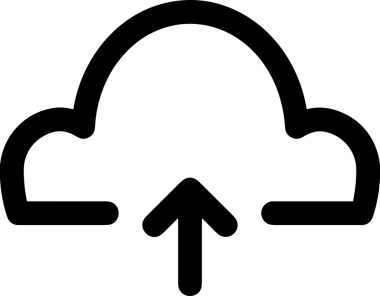 Siyah ve Beyaz Logo Simgesi PNG Biçimini Yükle. Web Sitesi Düğmesi, Mobil Uygulama Arayüzü, Dosya Aktarımı, Belge Paylaşımı, Bulut Depolama ve Veri Yedekleme için Minimalist Düz Tasarımlı Tek Renkli Ok Gönderme İşareti Grafiksel Elemanı