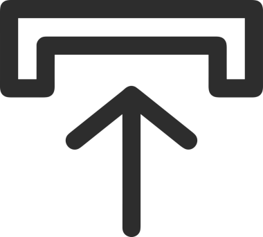 Siyah ve Beyaz Logo Simgesi PNG Biçimini Yükle. Web Sitesi Düğmesi, Mobil Uygulama Arayüzü, Dosya Aktarımı, Belge Paylaşımı, Bulut Depolama ve Veri Yedekleme için Minimalist Düz Tasarımlı Tek Renkli Ok Gönderme İşareti Grafiksel Elemanı