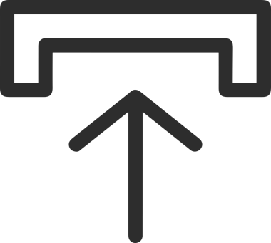 Siyah ve Beyaz Logo Simgesi PNG Biçimini Yükle. Web Sitesi Düğmesi, Mobil Uygulama Arayüzü, Dosya Aktarımı, Belge Paylaşımı, Bulut Depolama ve Veri Yedekleme için Minimalist Düz Tasarımlı Tek Renkli Ok Gönderme İşareti Grafiksel Elemanı