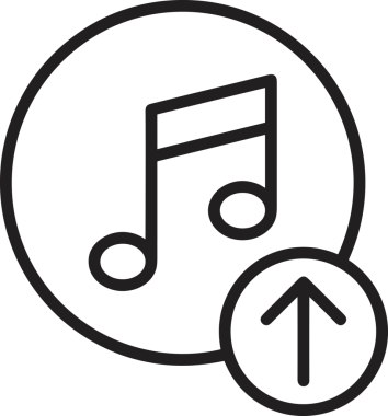 Siyah ve Beyaz Logo Simgesi PNG Biçimini Yükle. Web Sitesi Düğmesi, Mobil Uygulama Arayüzü, Dosya Aktarımı, Belge Paylaşımı, Bulut Depolama ve Veri Yedekleme için Minimalist Düz Tasarımlı Tek Renkli Ok Gönderme İşareti Grafiksel Elemanı