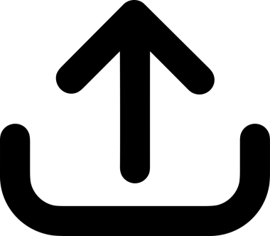 Siyah ve Beyaz Logo Simgesi PNG Biçimini Yükle. Web Sitesi Düğmesi, Mobil Uygulama Arayüzü, Dosya Aktarımı, Belge Paylaşımı, Bulut Depolama ve Veri Yedekleme için Minimalist Düz Tasarımlı Tek Renkli Ok Gönderme İşareti Grafiksel Elemanı